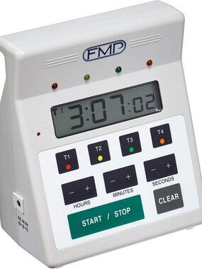 Water-Resistant 4-Channel Countdown Timer for Commercial Kitchen - 7-Inch Height